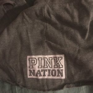 vs pink hoodie and shorts matching set!